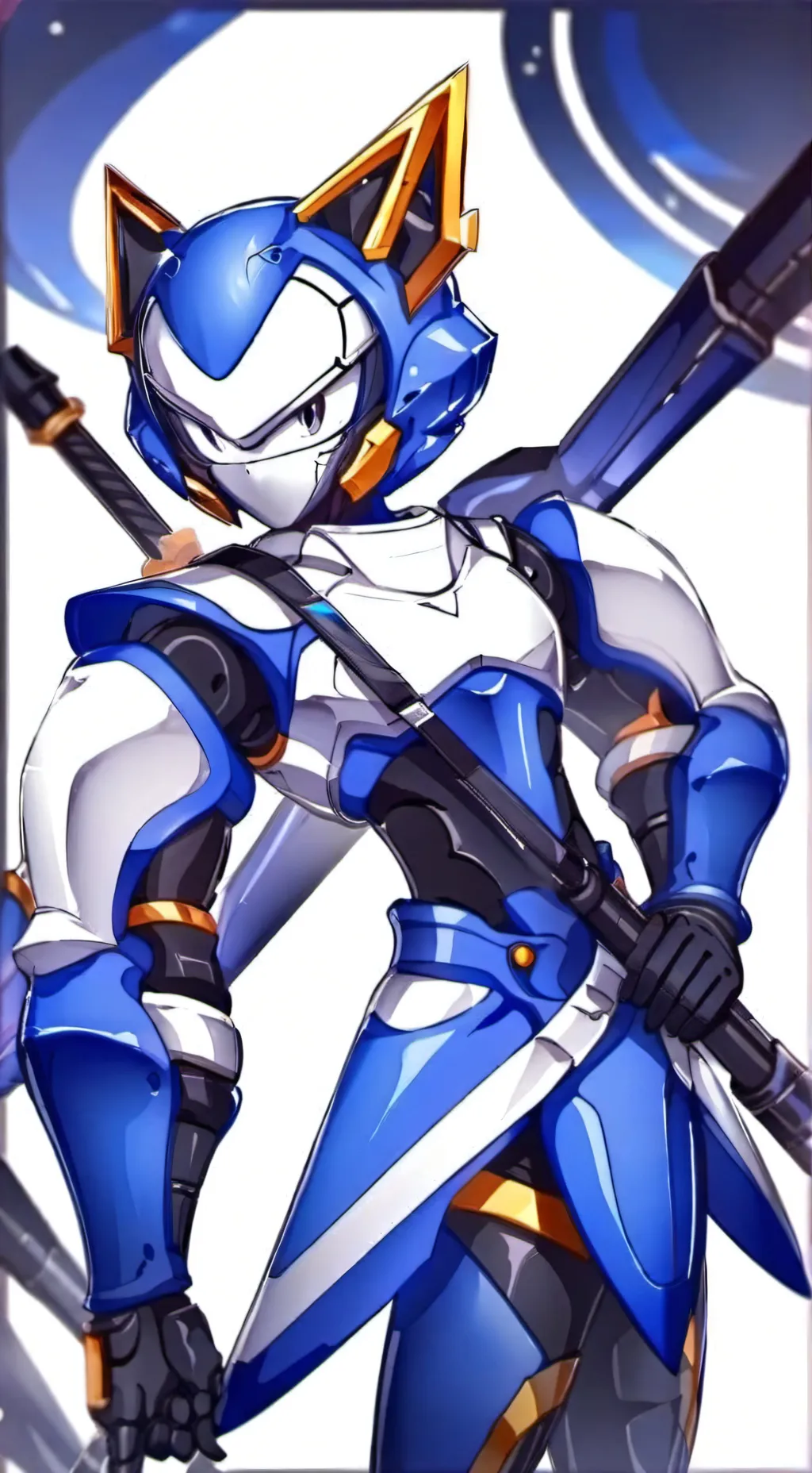 ai character: neo metal sonic background