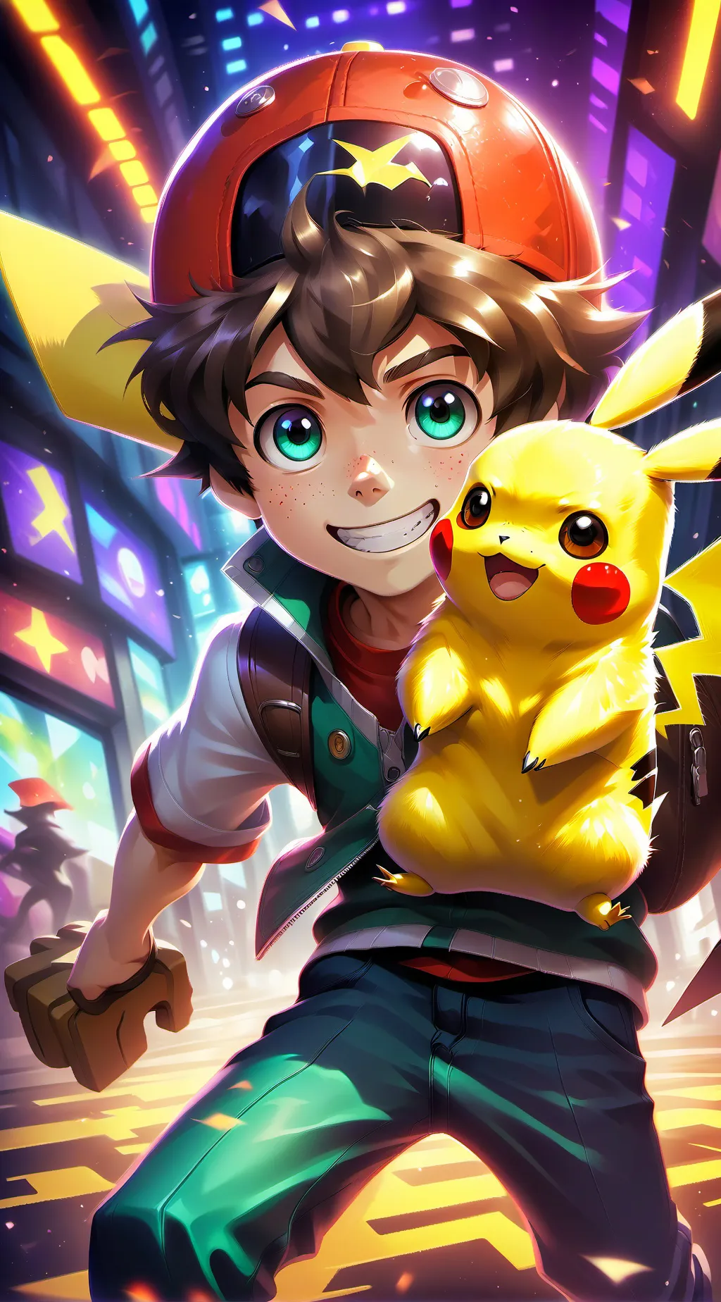 ai character: Ash Ketchum background