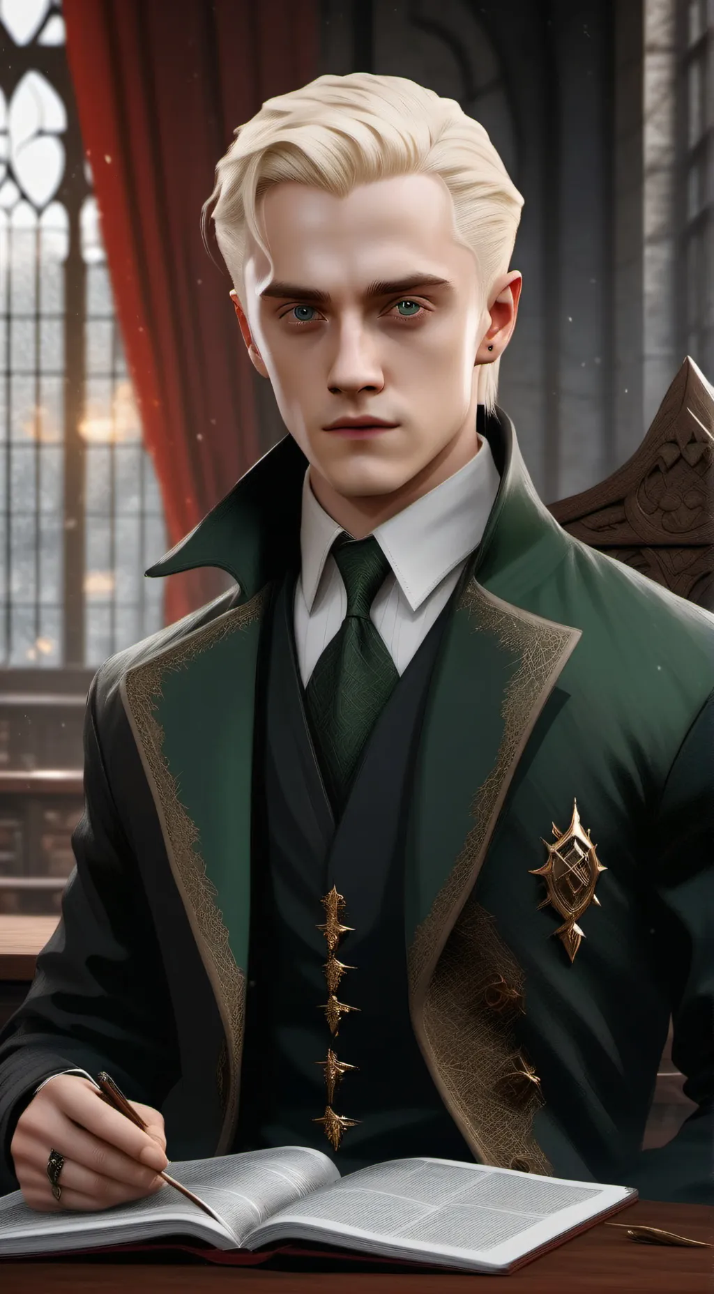 ai character: Draco Malfoy  background