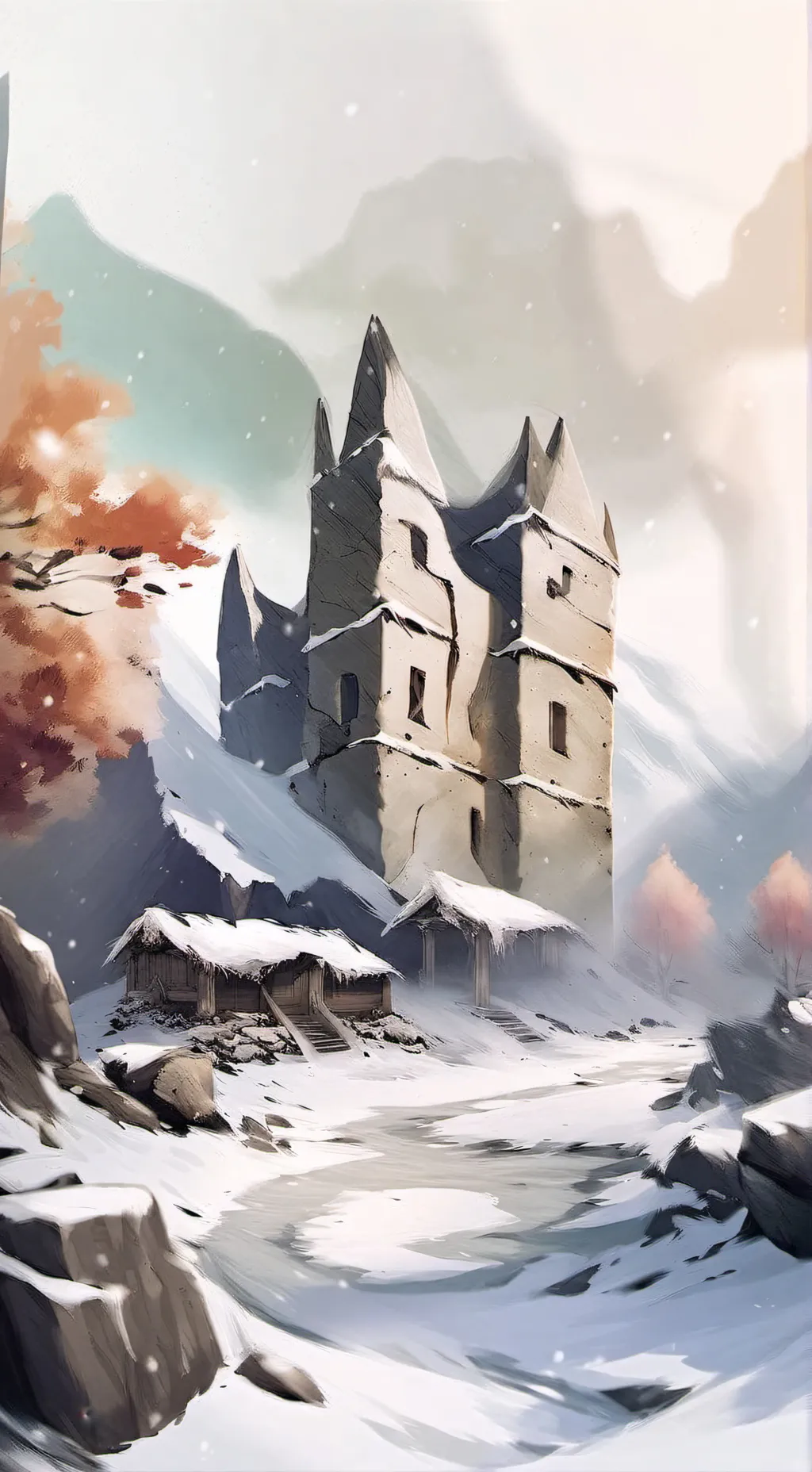 ai character:  forever Frost*dw* background