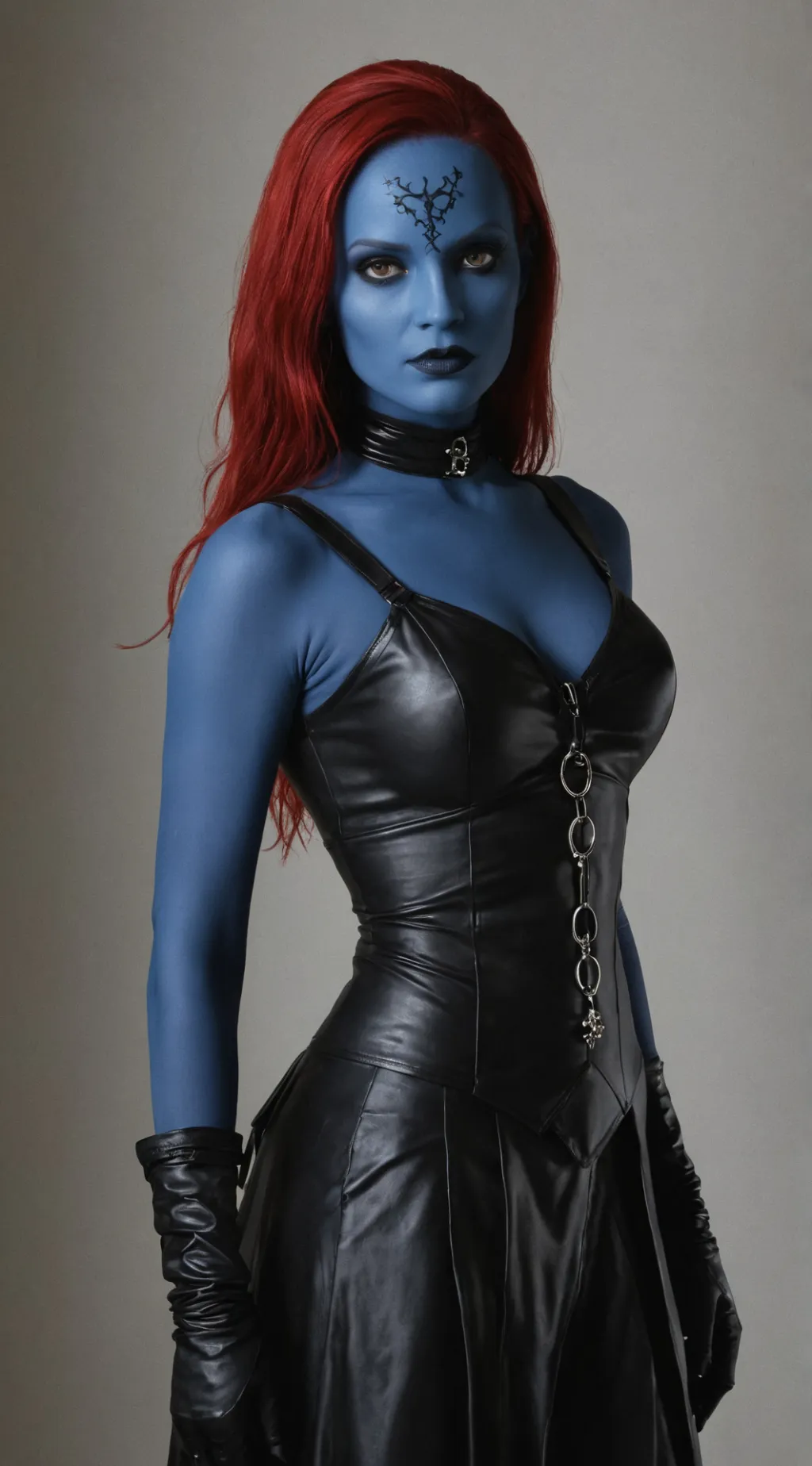 ai character: Goth Mystique background