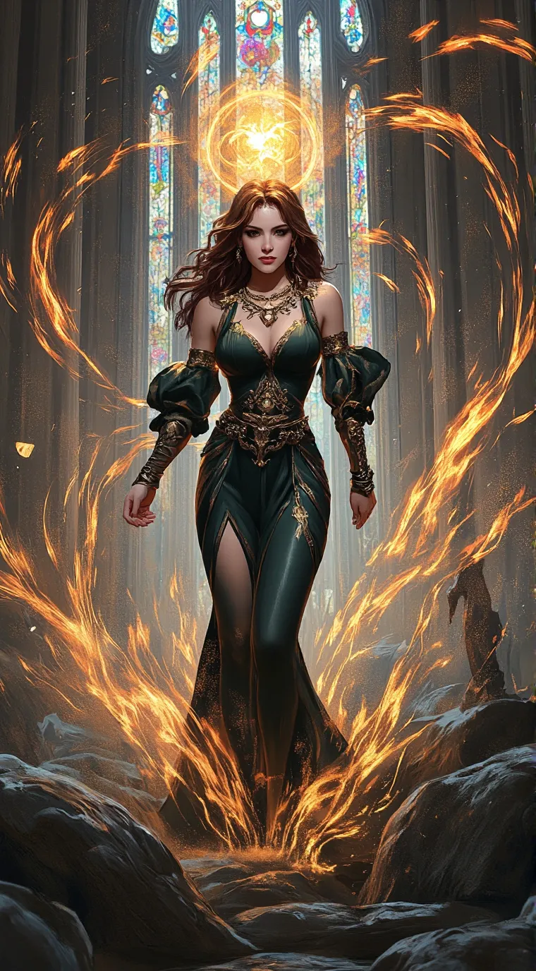 ai character: Amber  background
