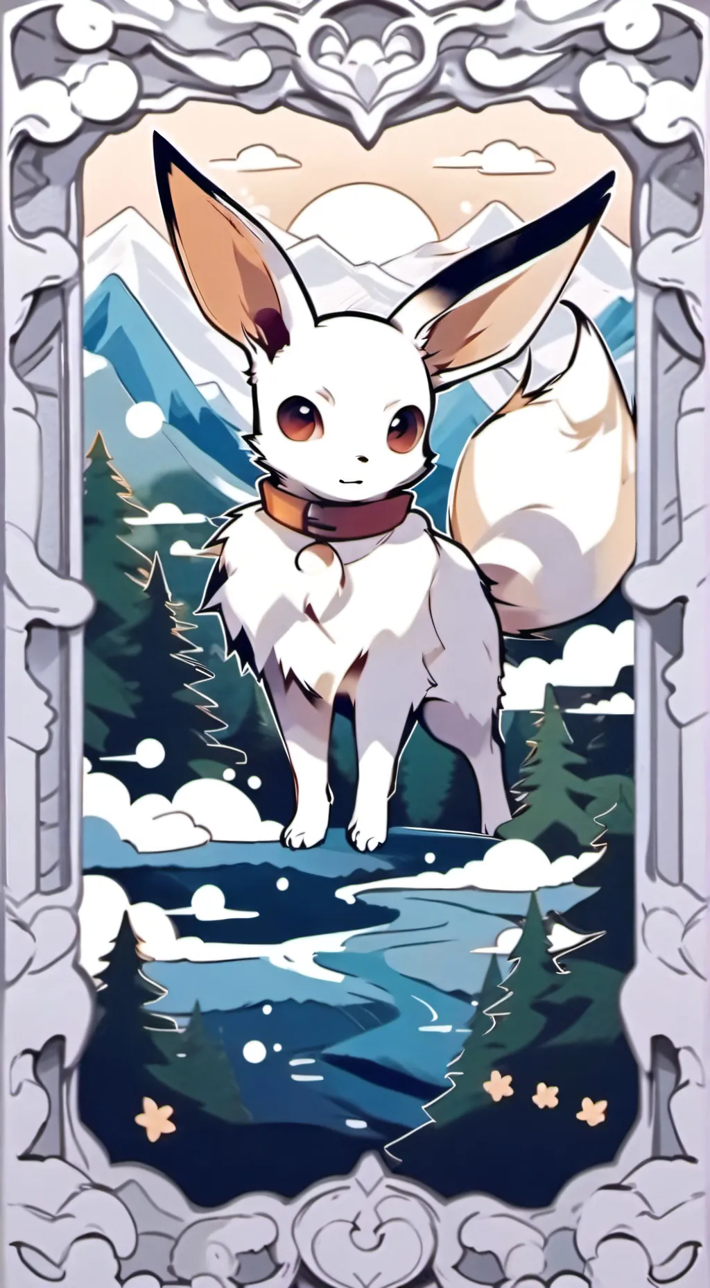 ai character: Evee evalosons background