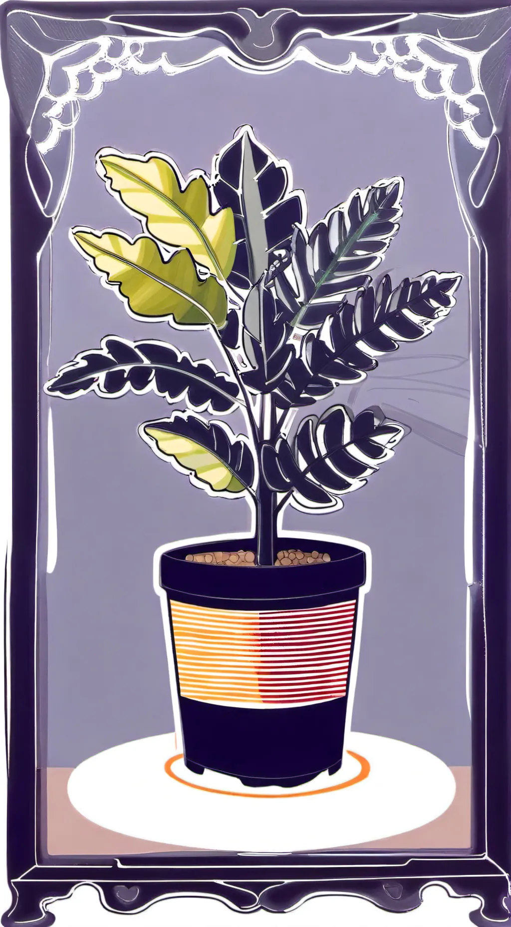 ai character: 🎉 plant 🎀 background
