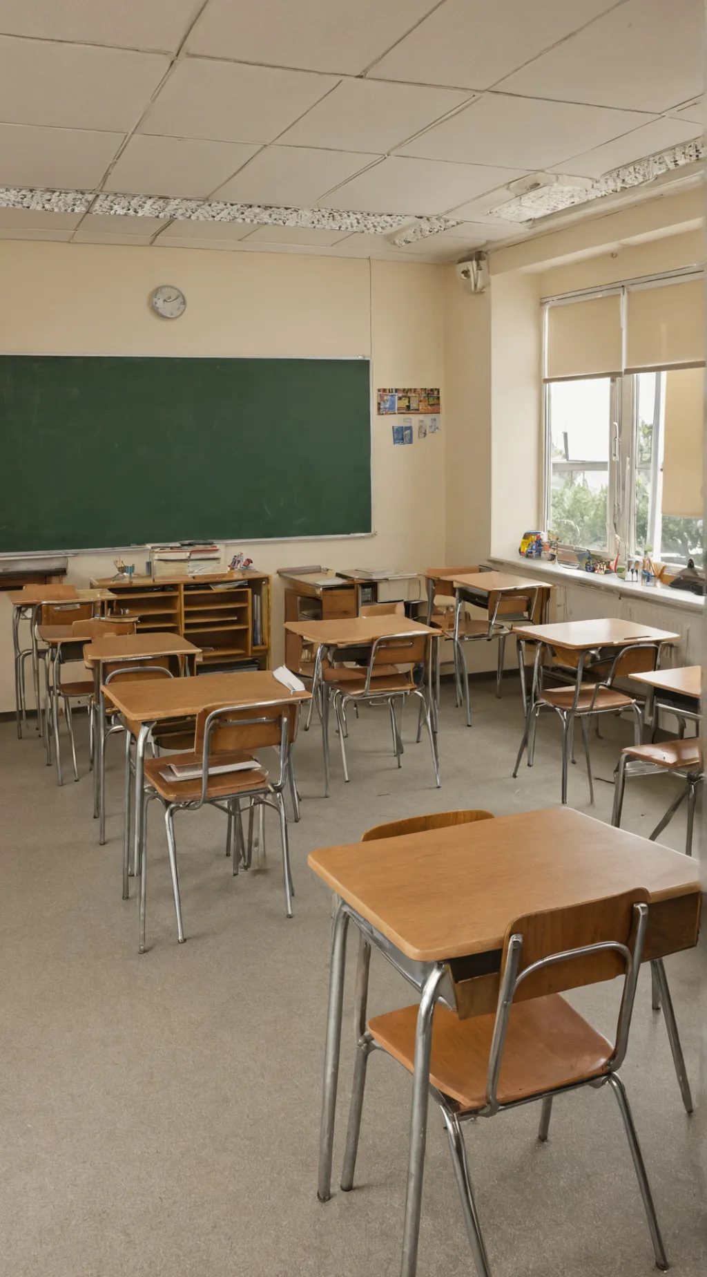 ai character: classroom  background