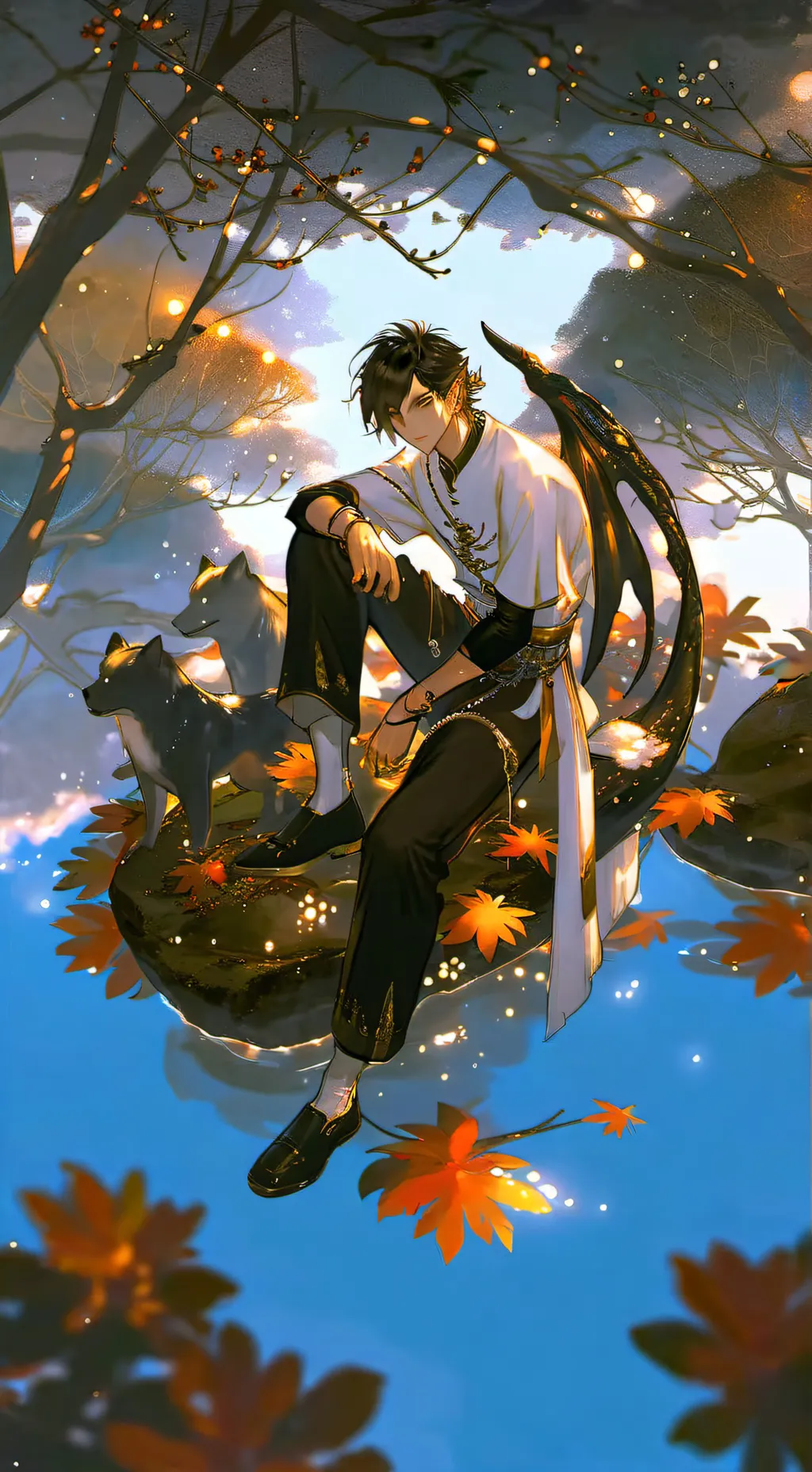 ai character: focus background