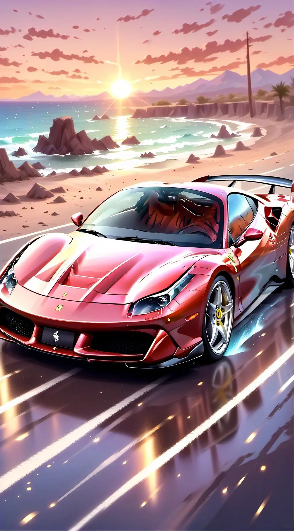 ai character: Ferrari background