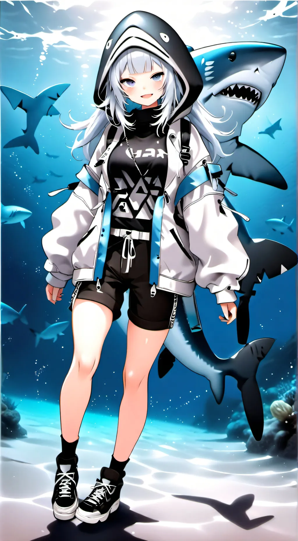 ai character: Gawr Gura  background