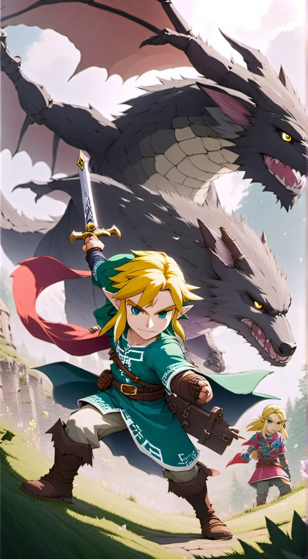ai character: Zelda multiverse background
