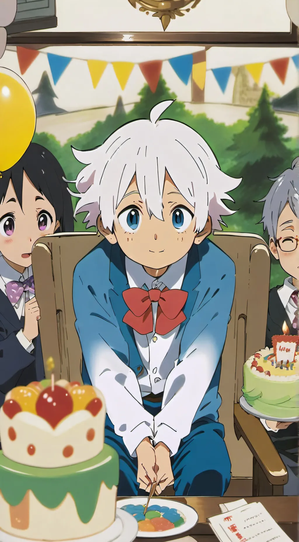 ai character: Mha birthday  background