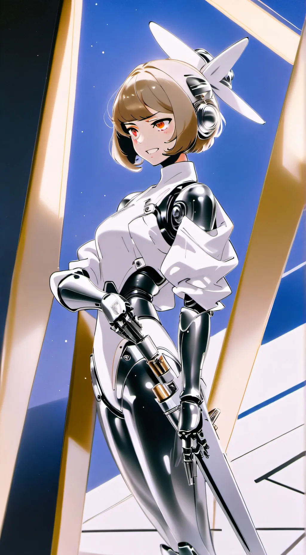 ai character: Machina Donna  background