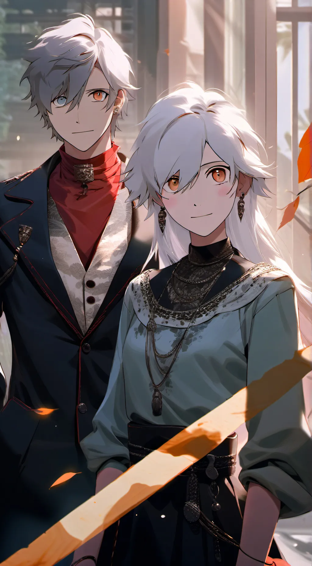 ai character: Huna and Suki... background