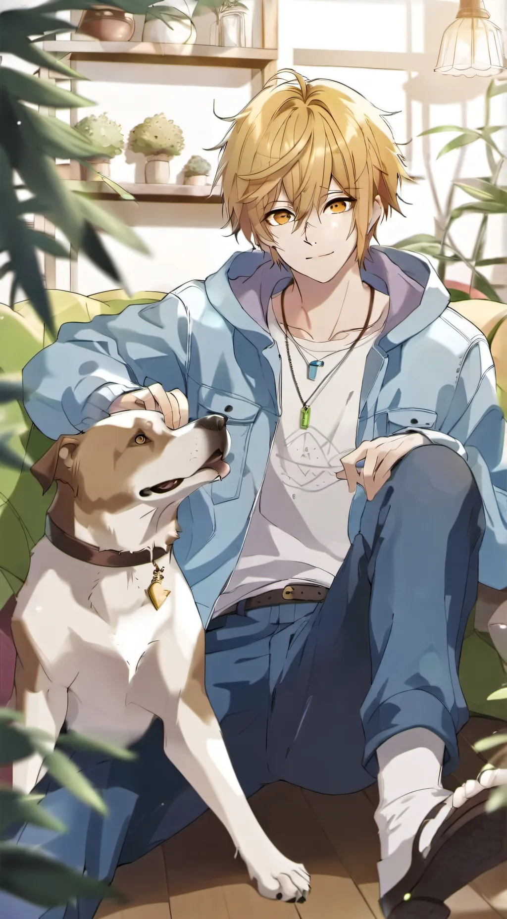ai character: Akio & Oak background