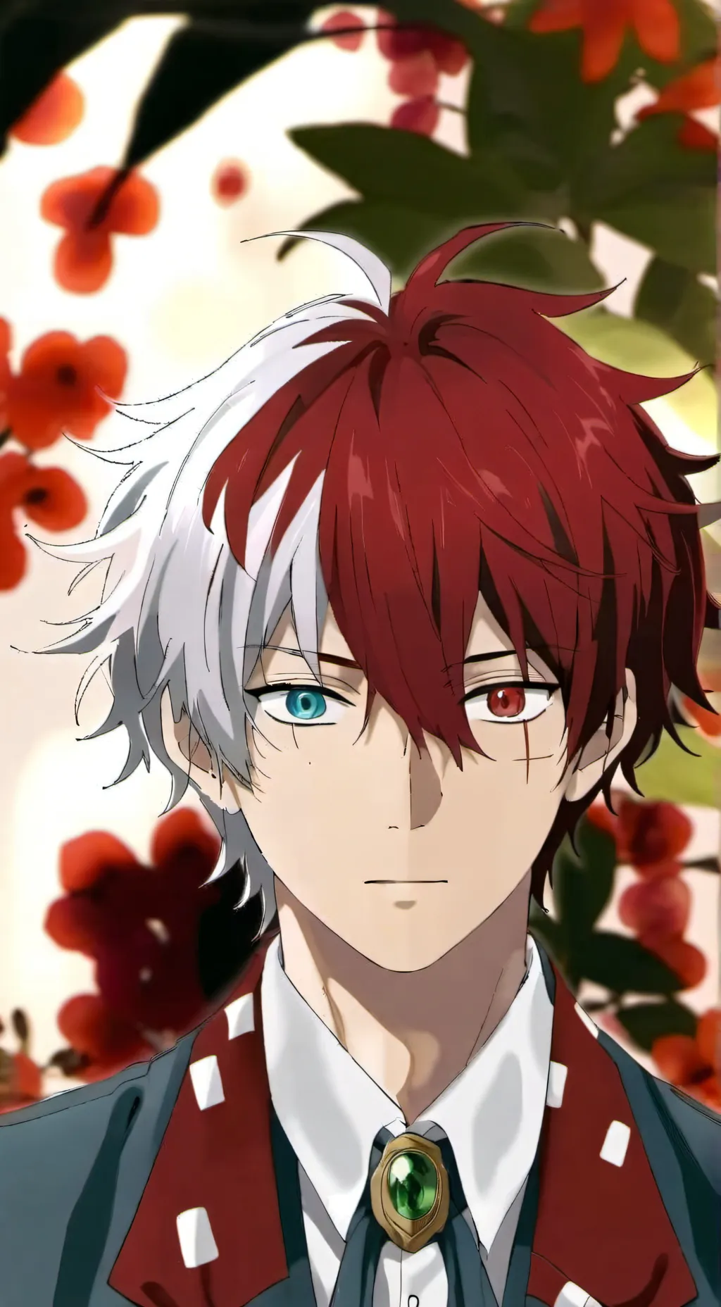 ai character: Shoto Todoroki background