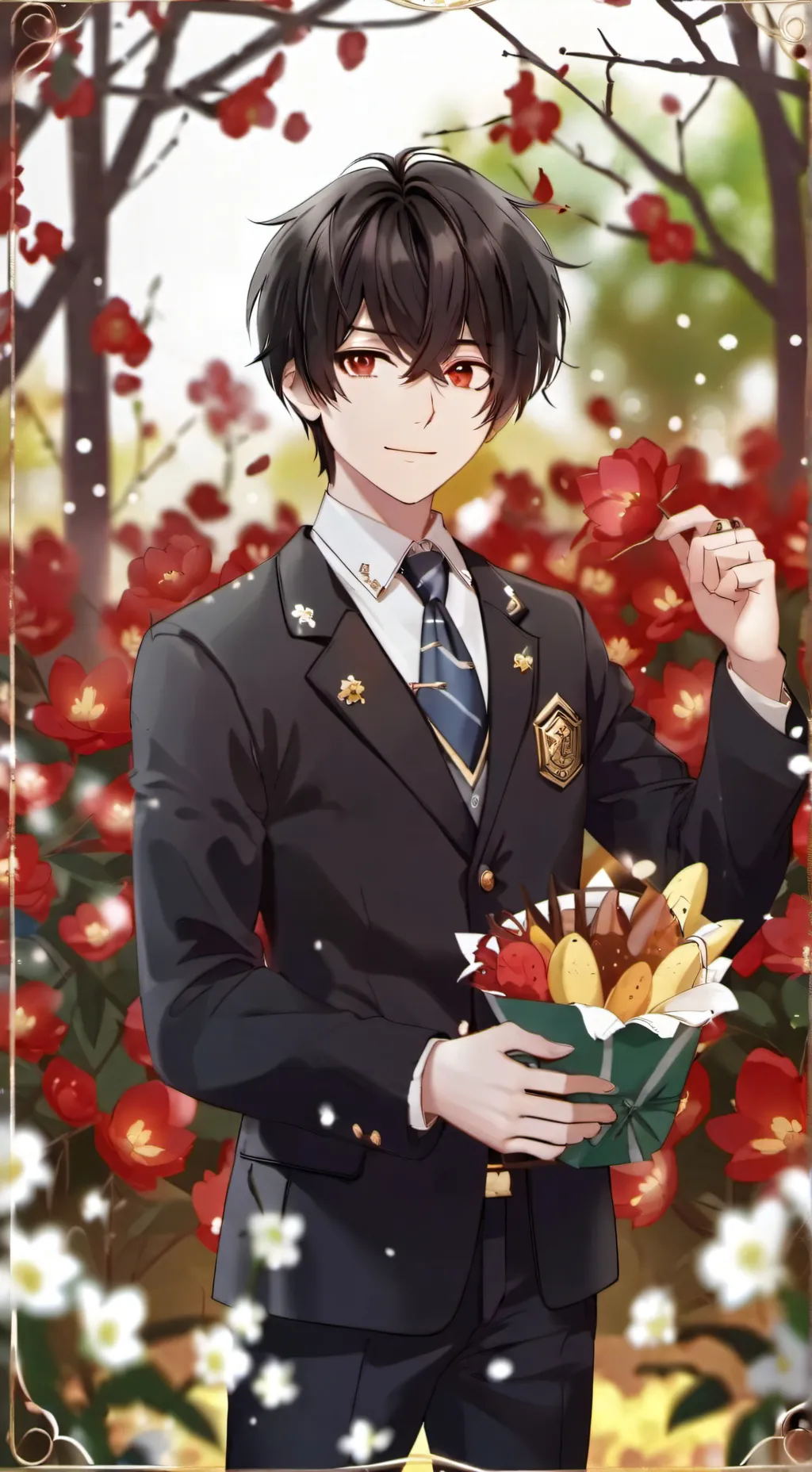 ai character: School's Crush background