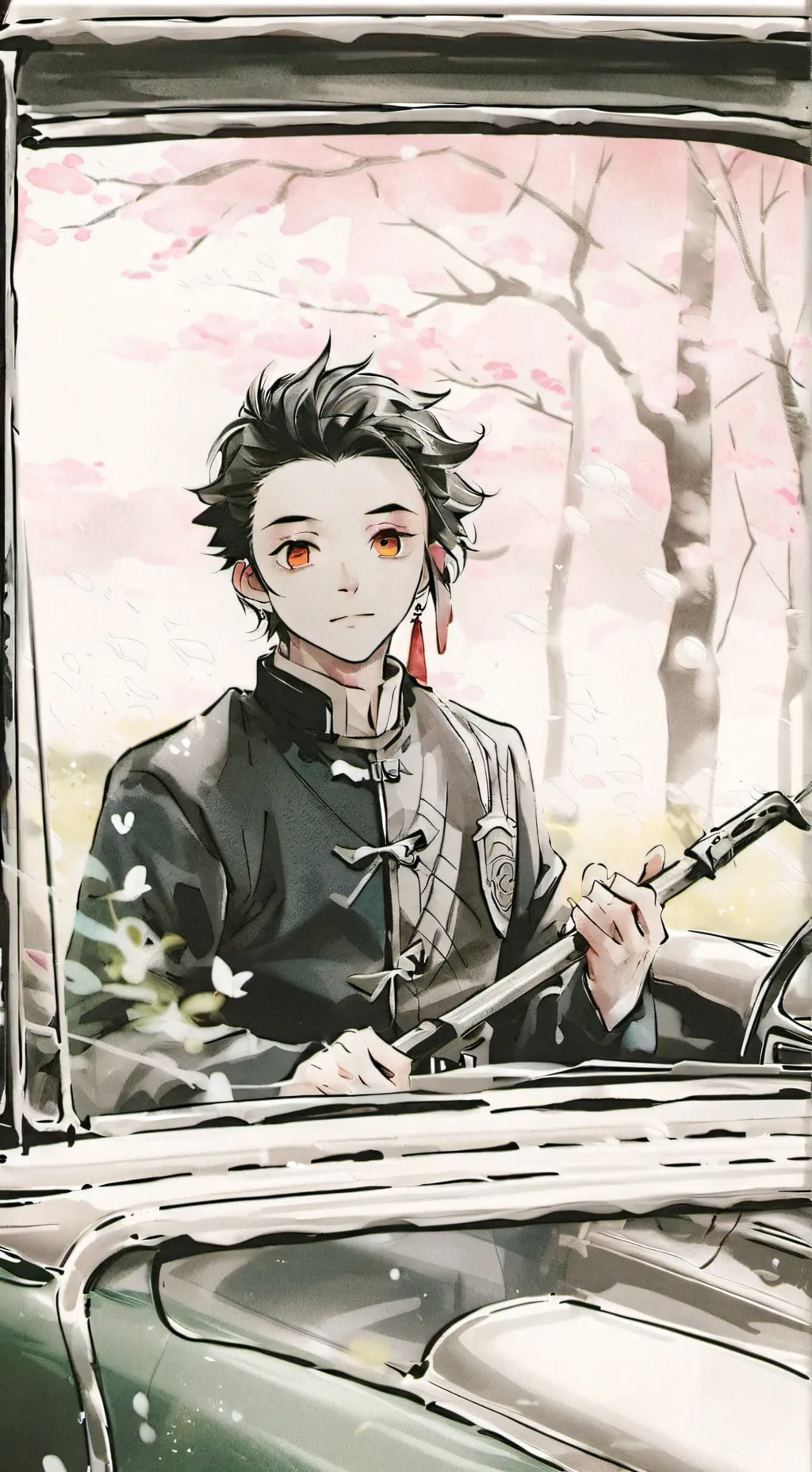 ai character: Kny on a Roadtrip background