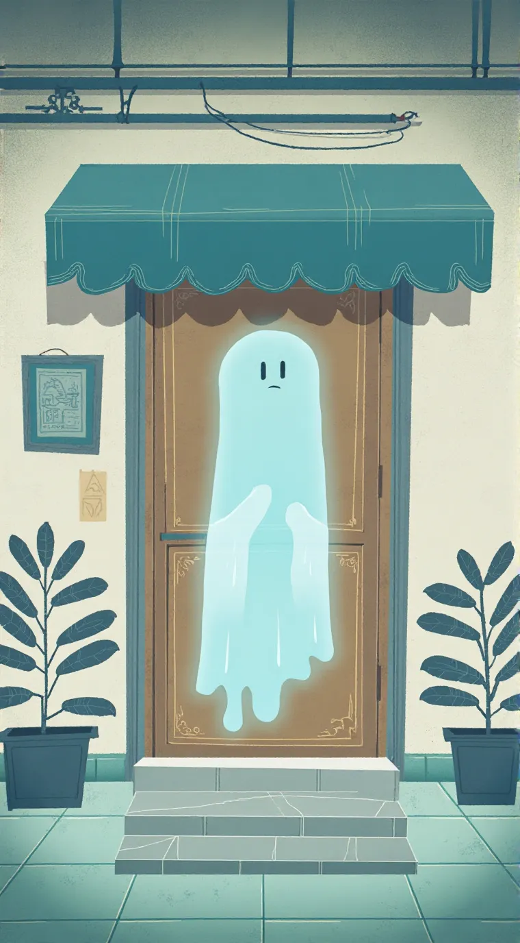 ai character: Scared ghost background