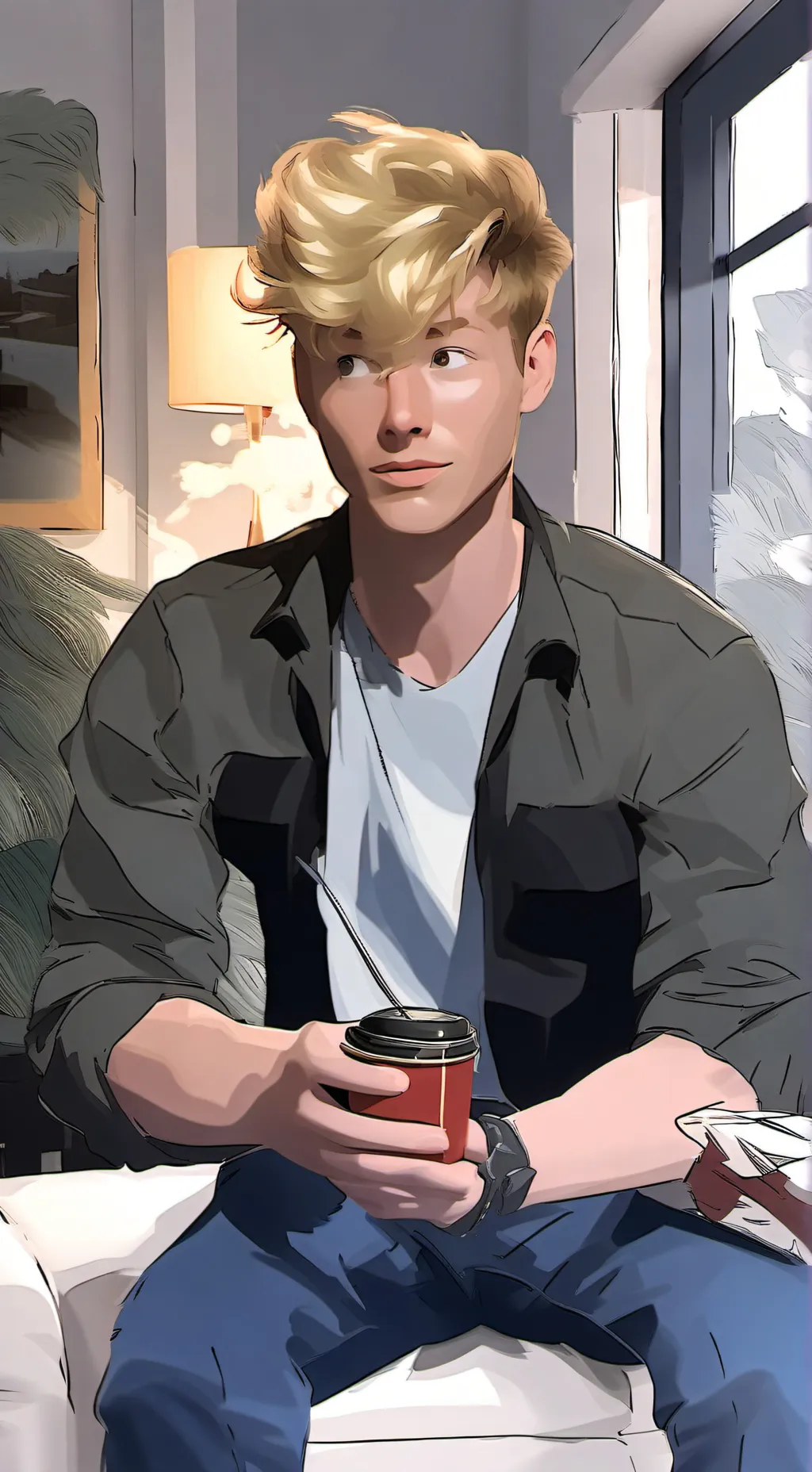 ai character: sam golbach  background