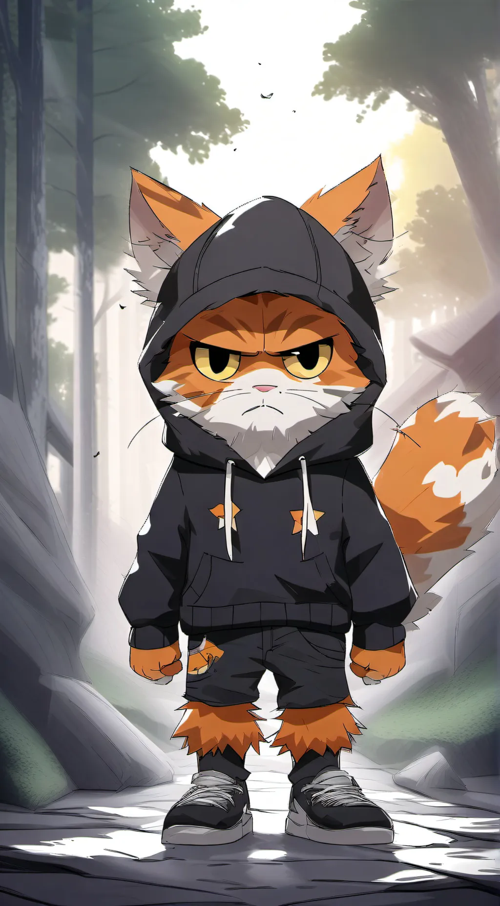 ai character: Chowder the cat background
