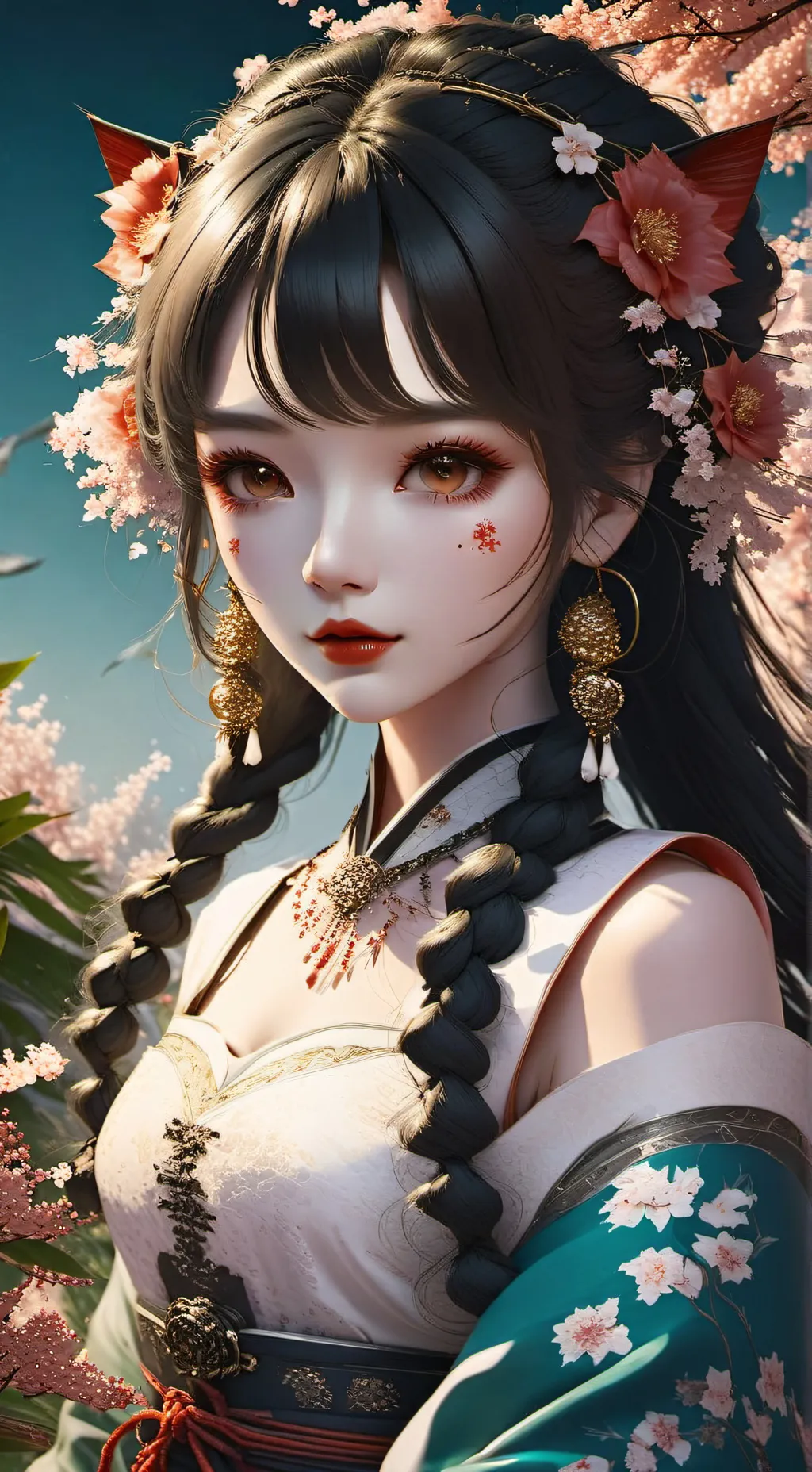ai character: Yuki (neko) background