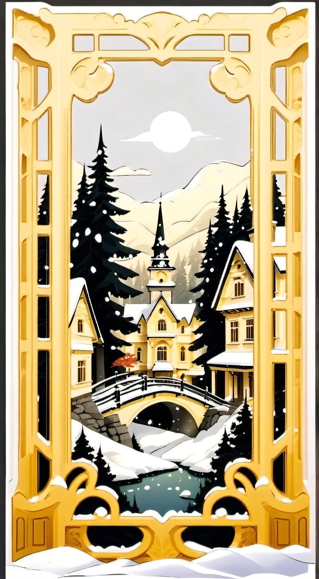 ai character: Snow day background