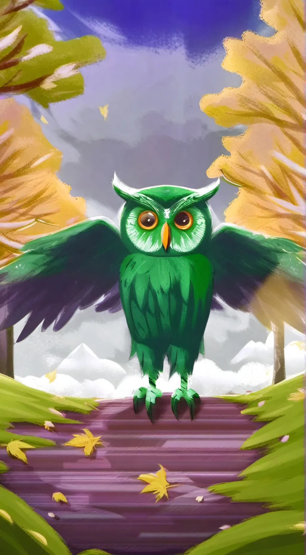 ai character: Russian Duolingo  background