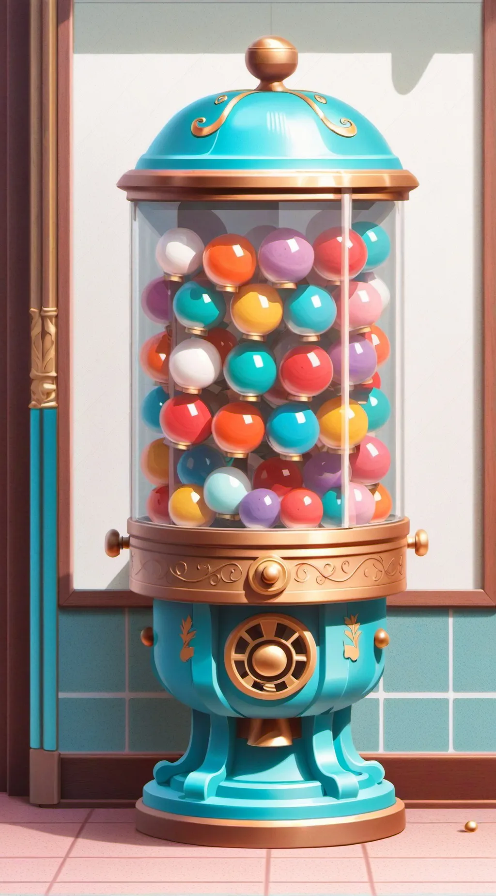 ai character: Gumball machine background