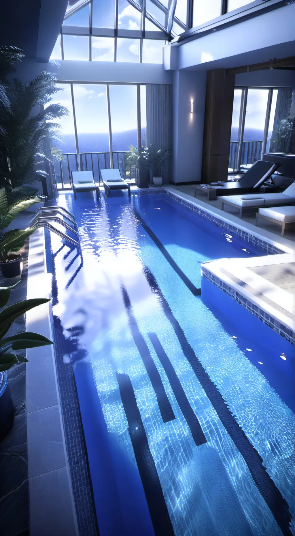 ai character: POOL PARTY background