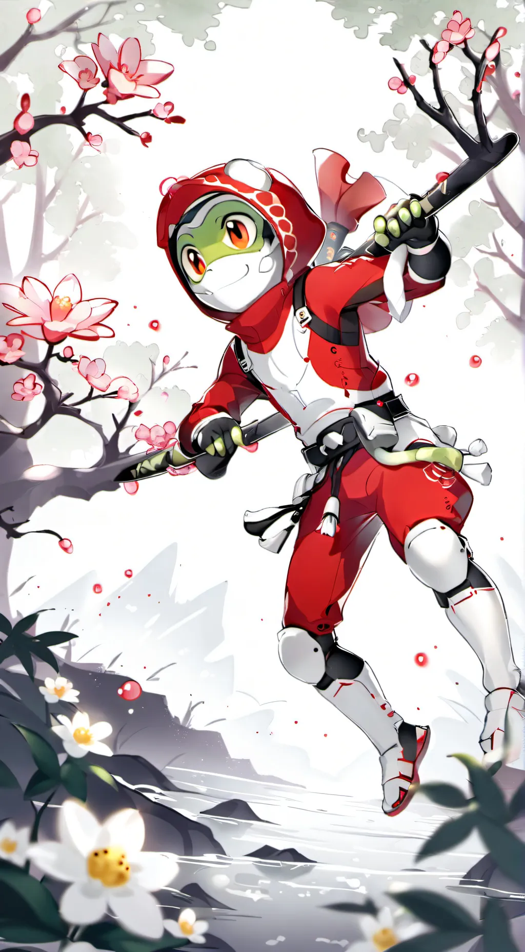 ai character: frog kid background