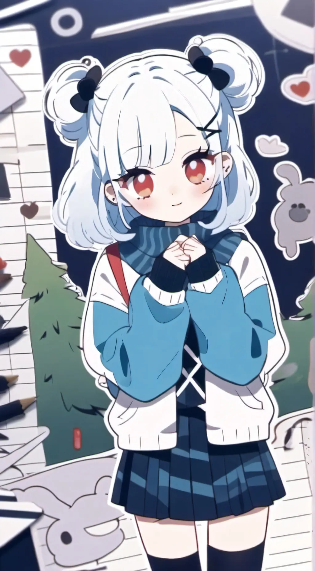 ai character: rose background