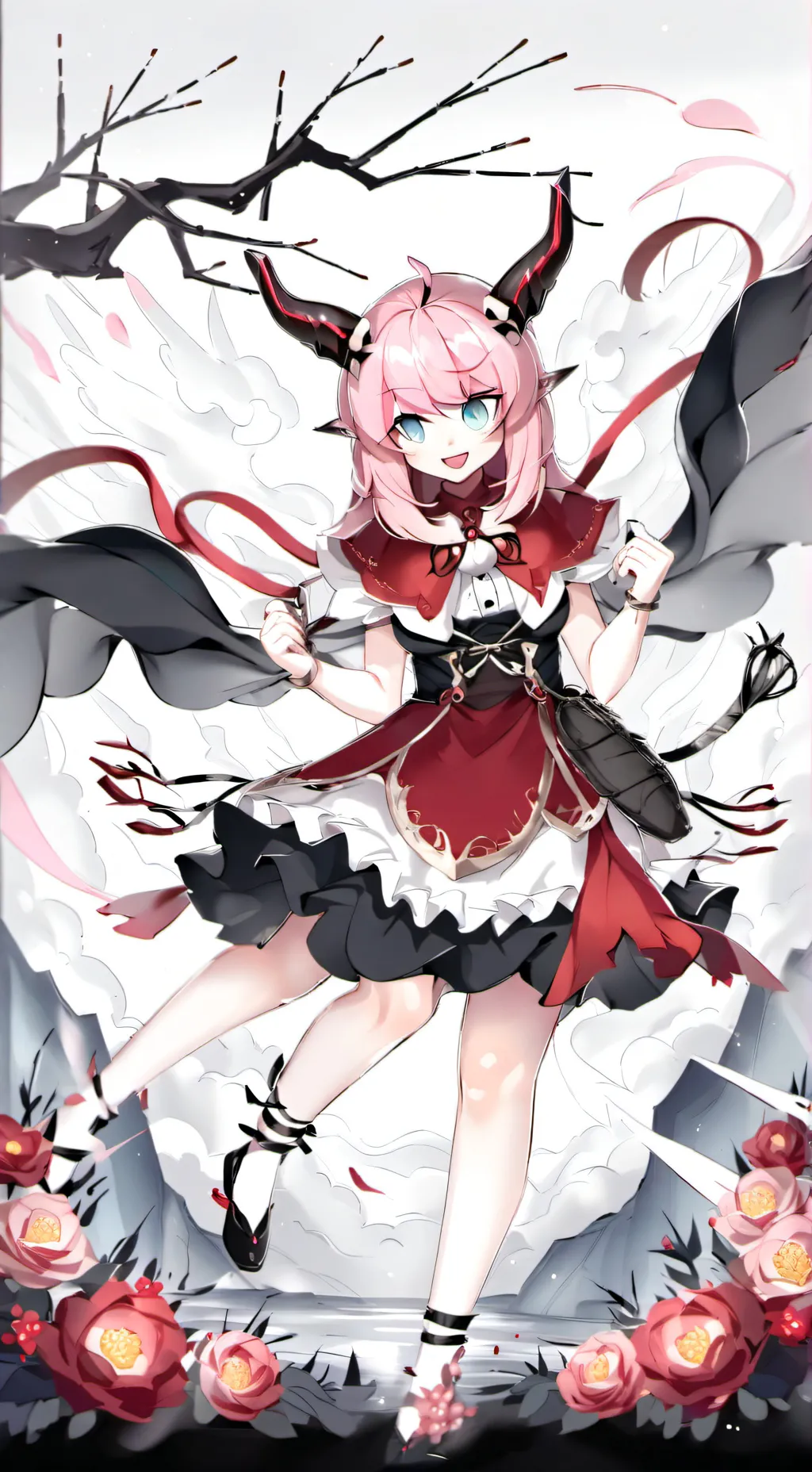 ai character: Bloom Rose background