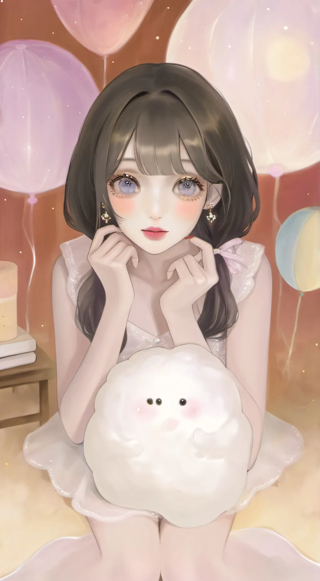 ai character: pretty  background