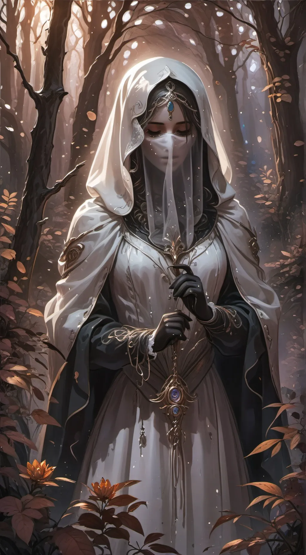 ai character: Veiled Lady background