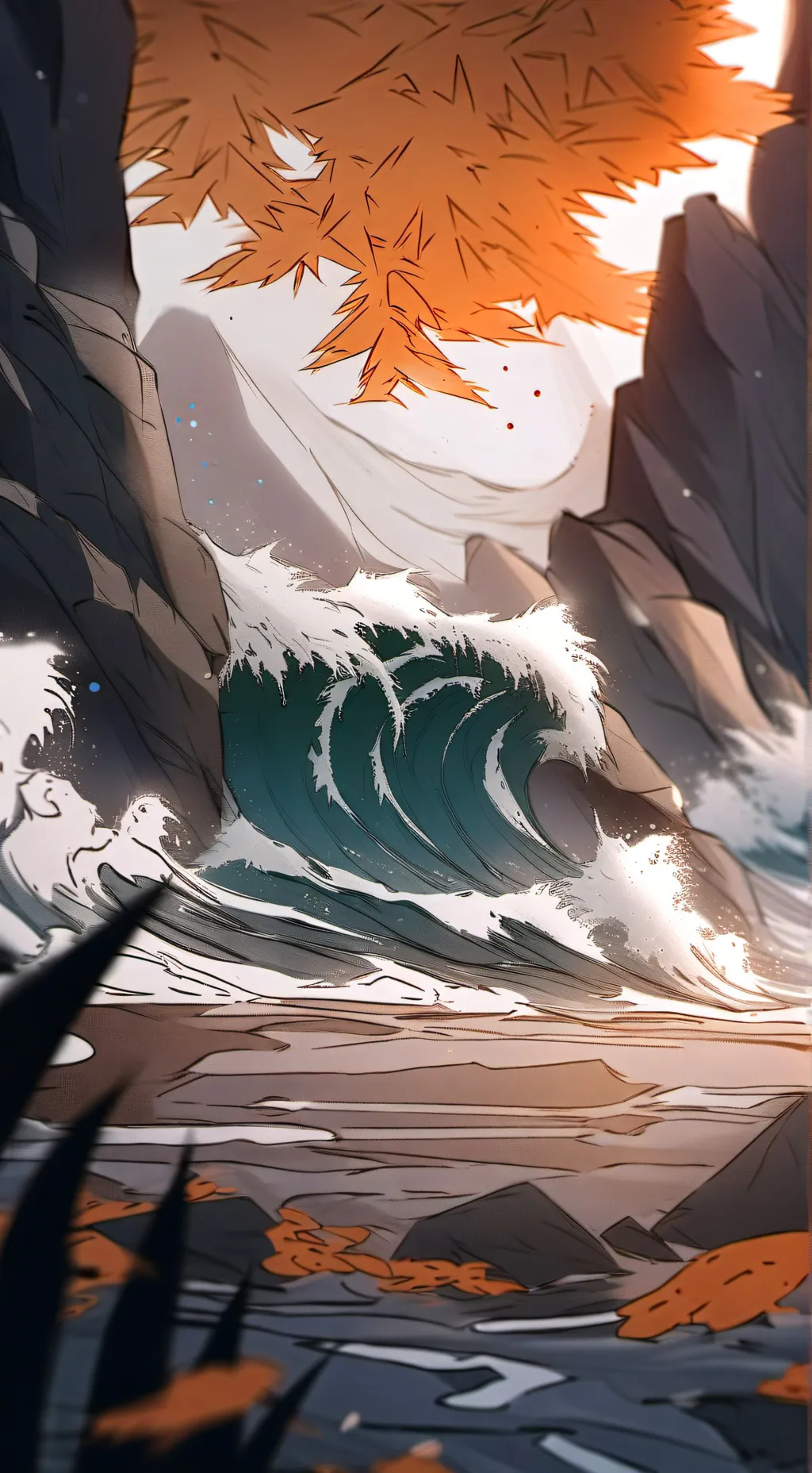 ai character: Great white shark background