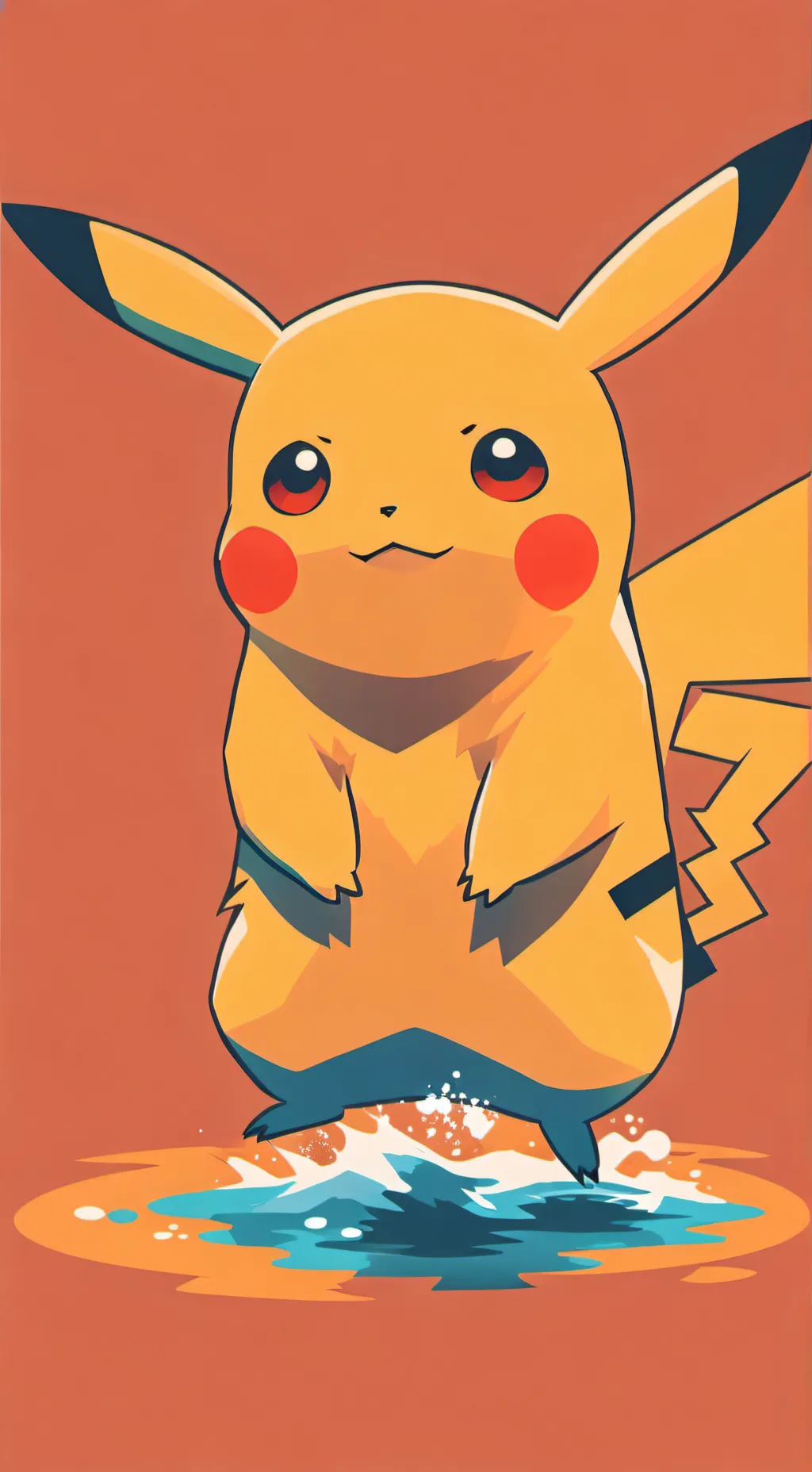ai character: Pikachu  background