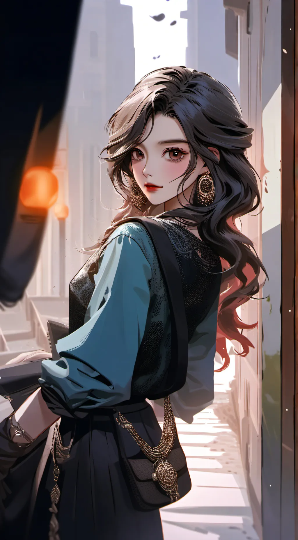 ai character: sleep over background