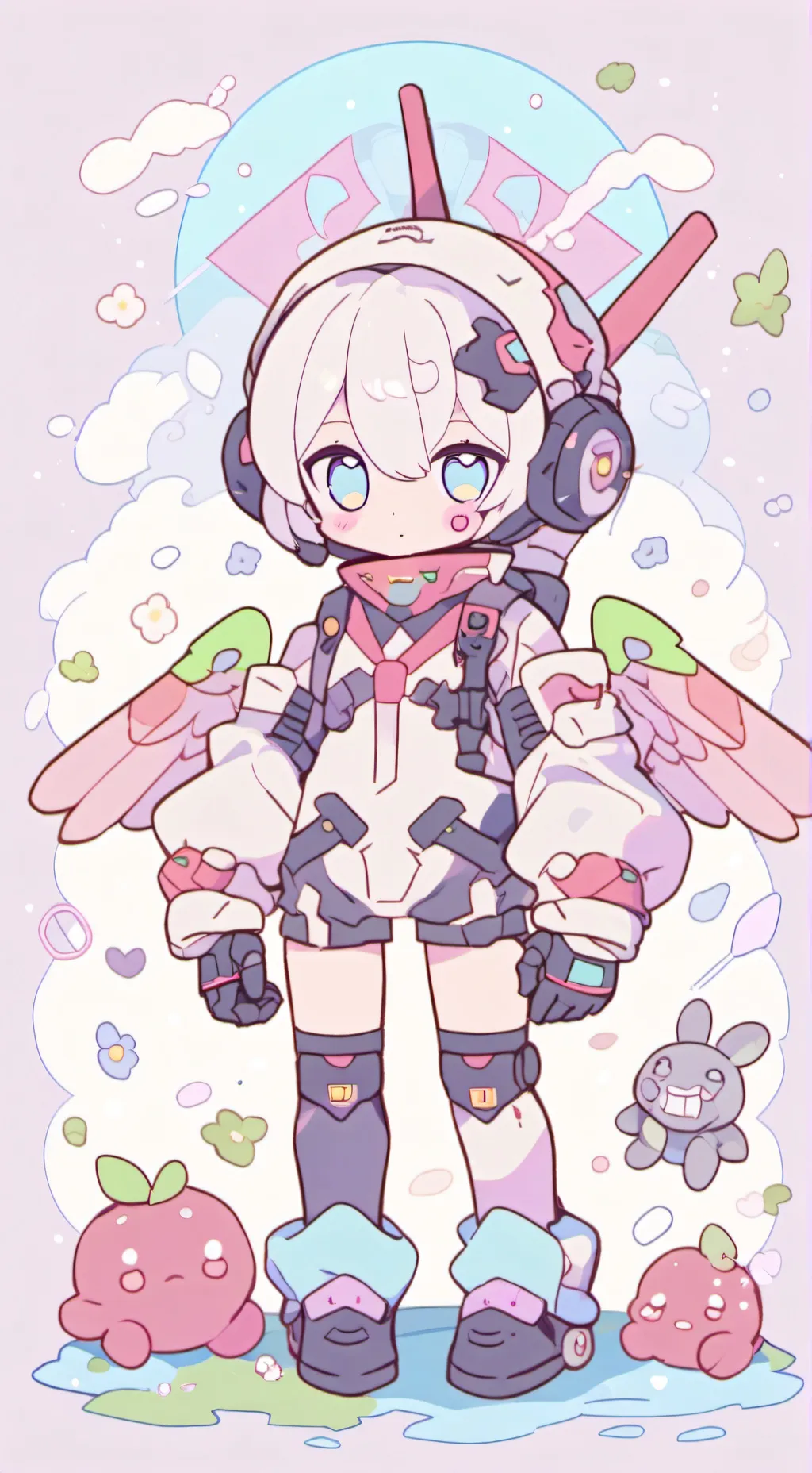 ai character: MURDER DRONES. >:) background