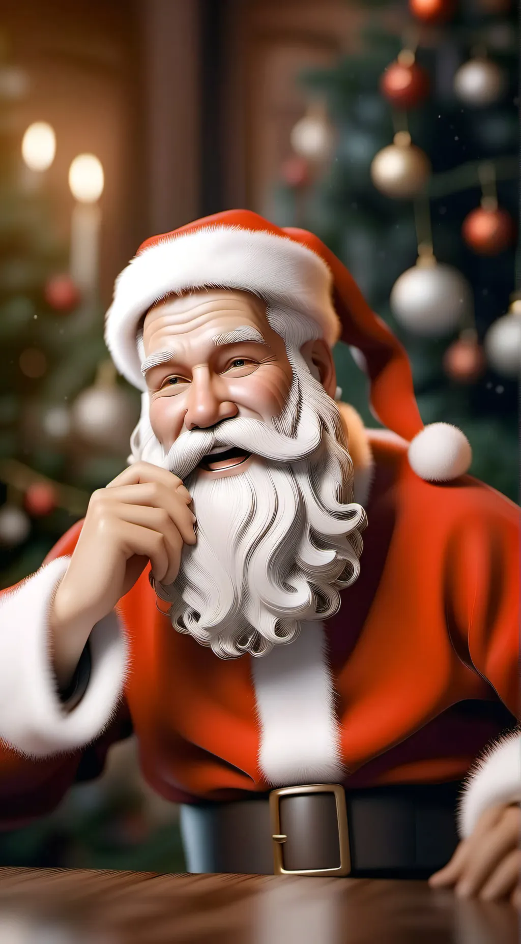 ai character: Santa  background
