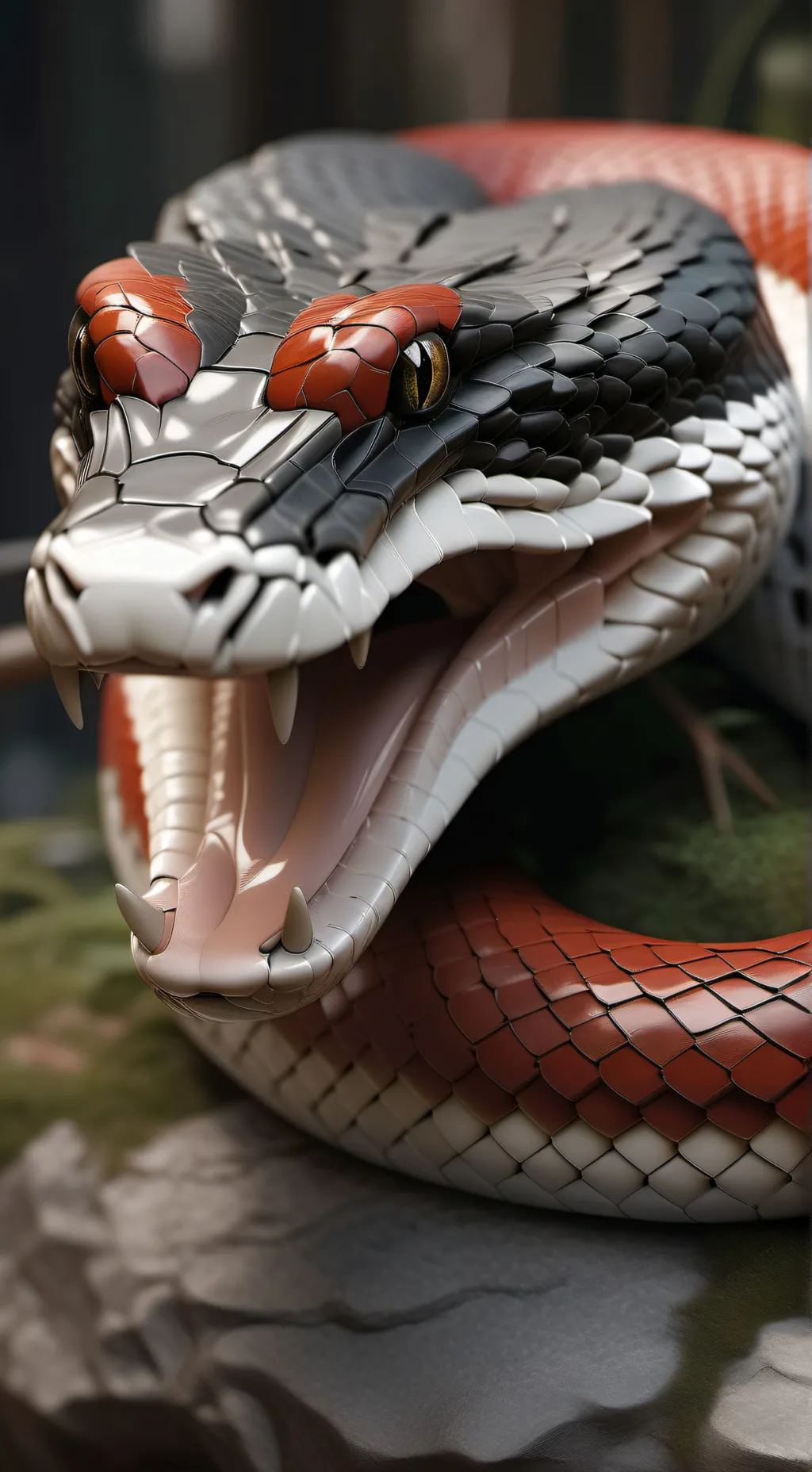 ai character: giant snake  background
