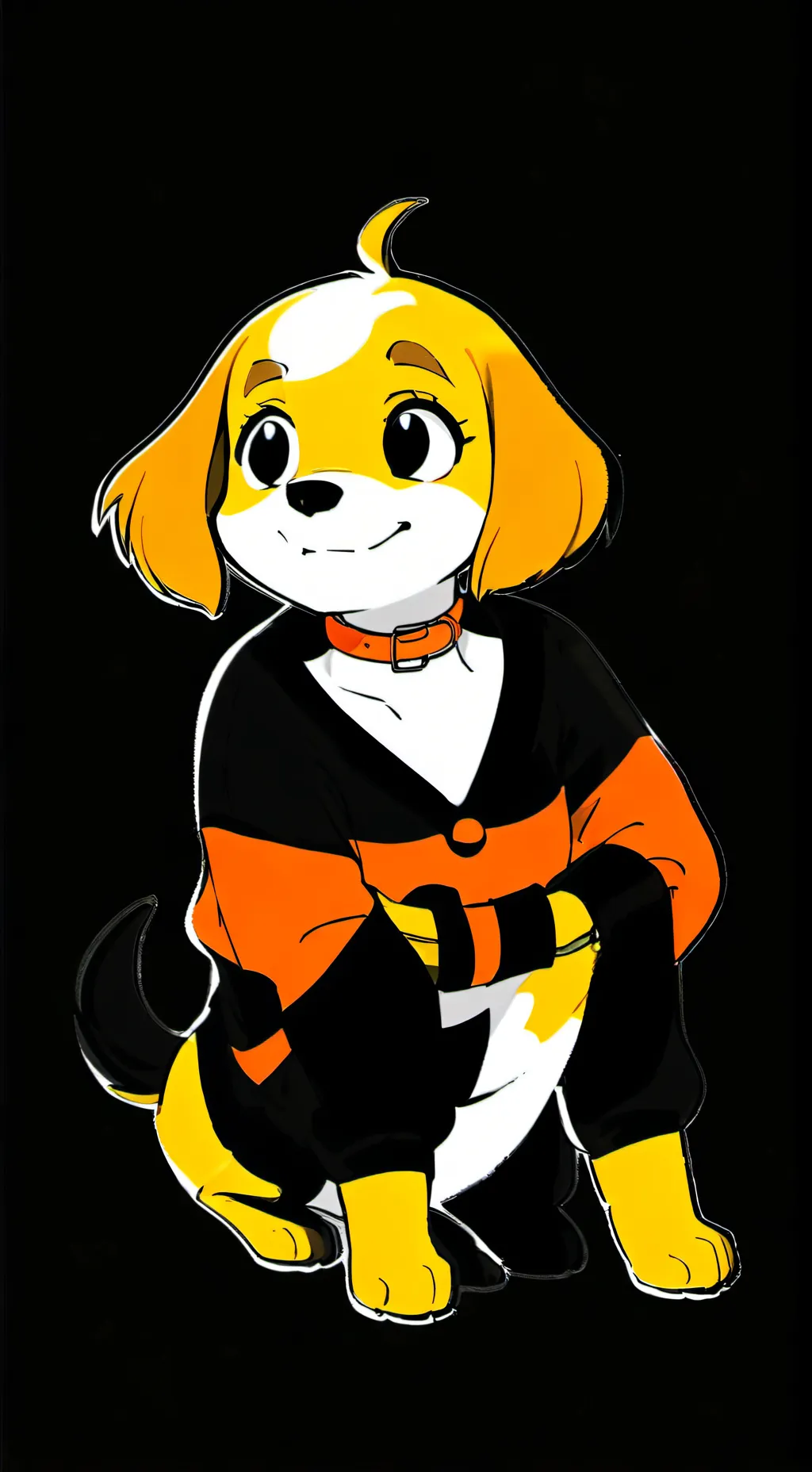 ai character: Goldie the dog  background