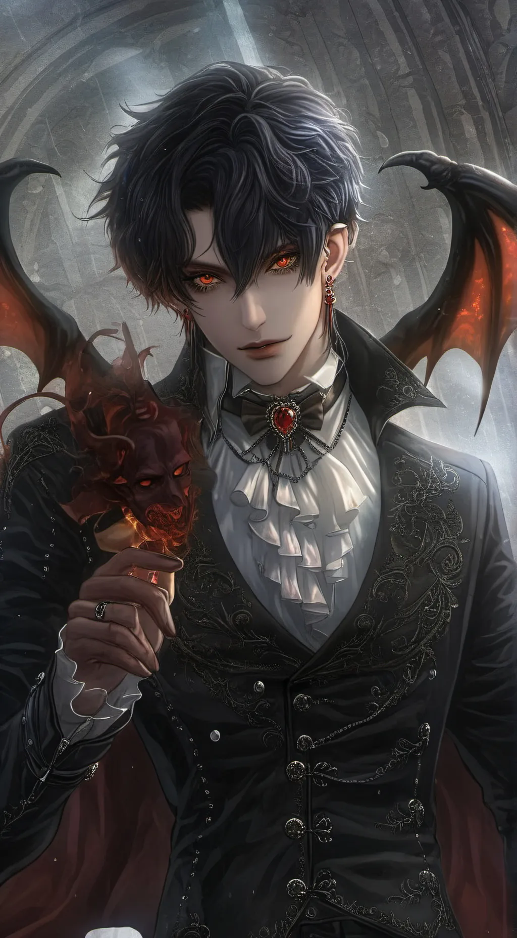 ai character: hijo de un demonio background