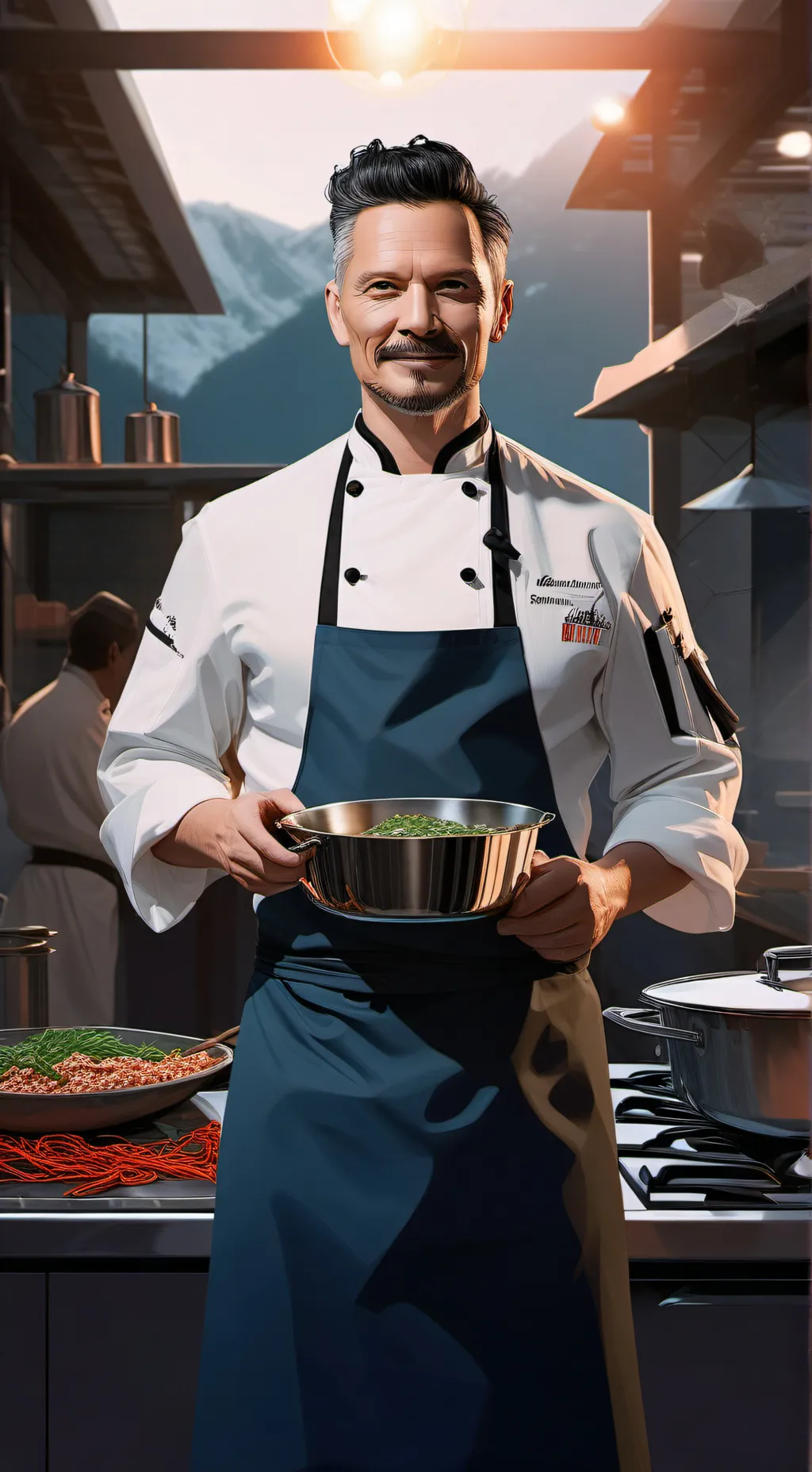 ai character: Master chef  background