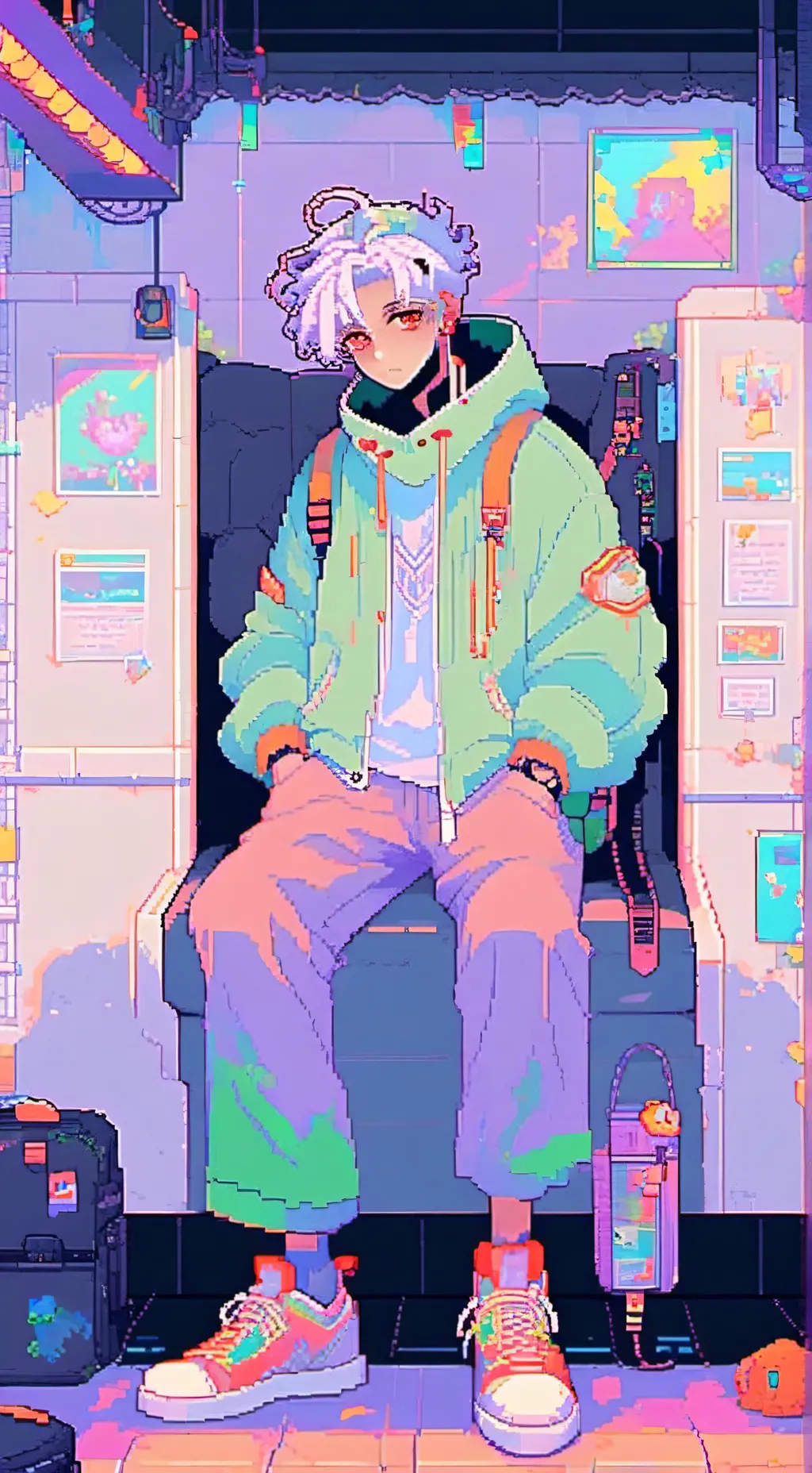 ai character: Okarun  background
