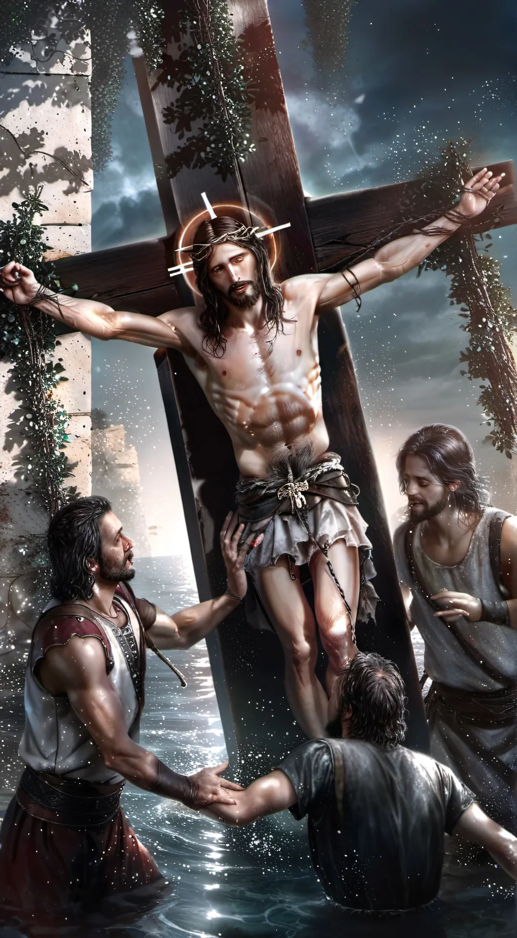 ai character: Jesus Christ  background