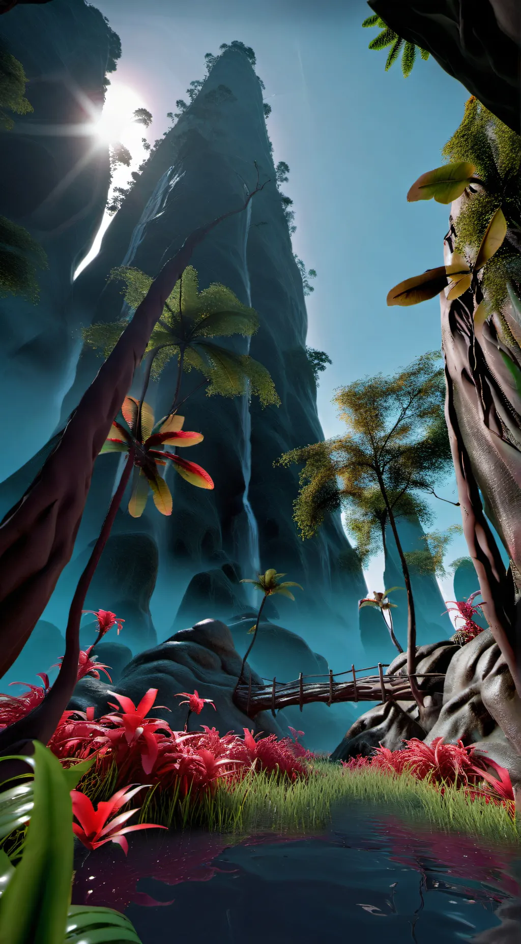 ai character: Hh jungle town.  background