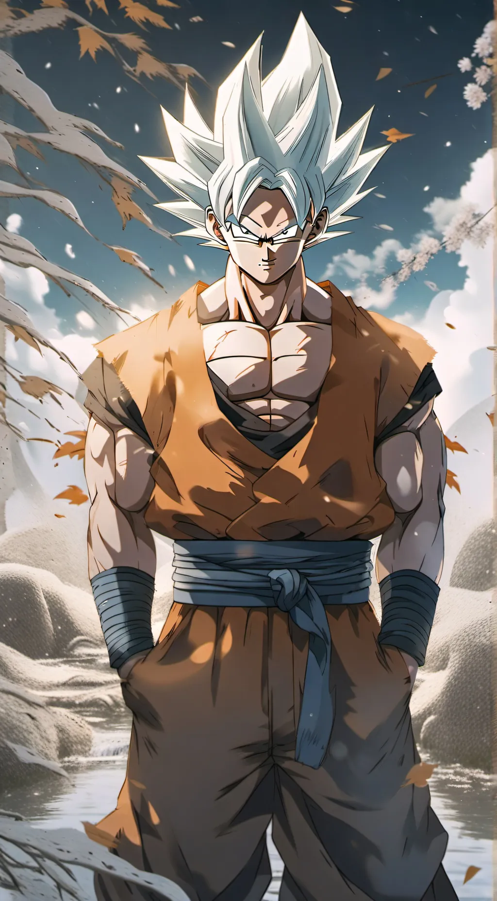 ai character: Goku vs Saitama  background
