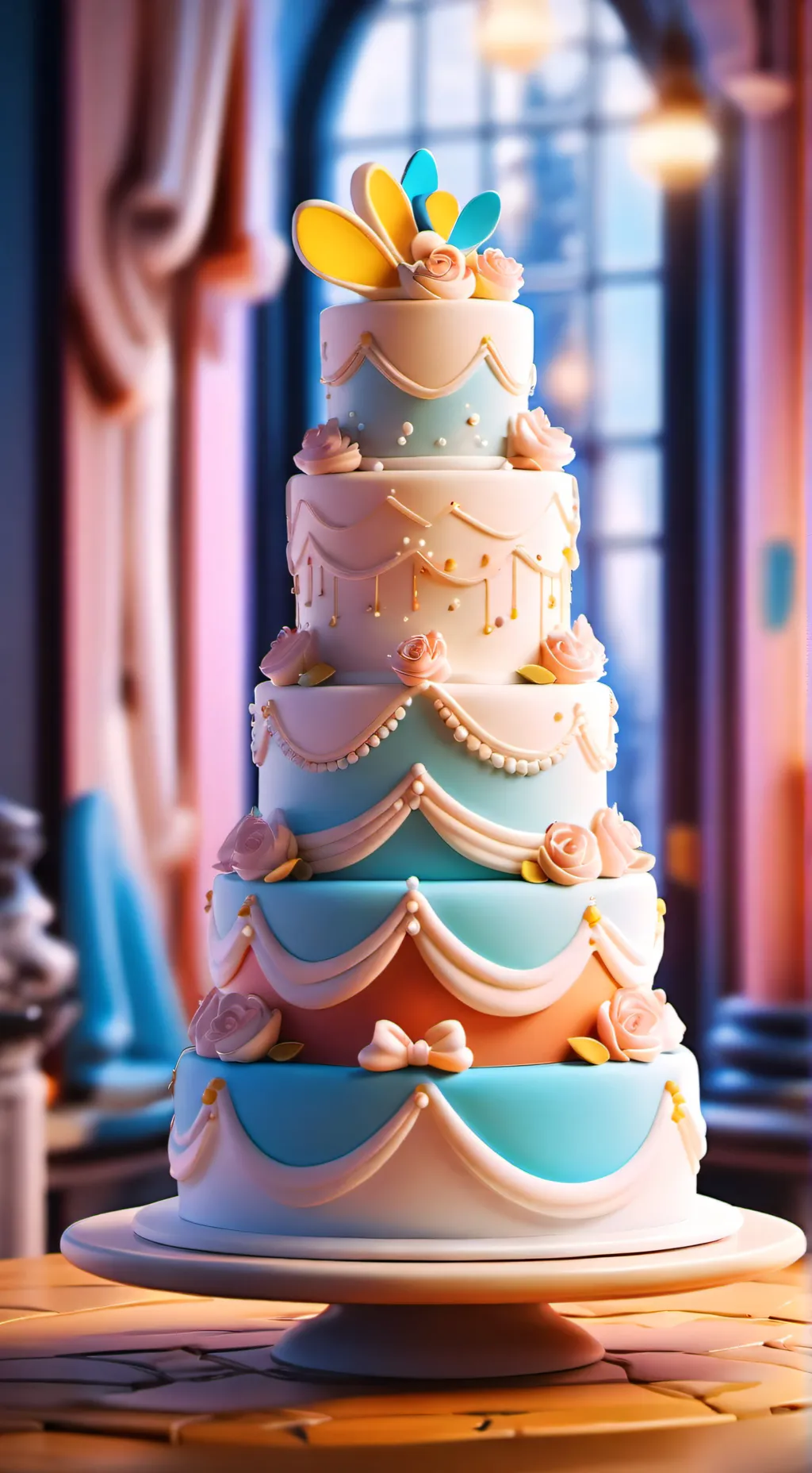 ai character: COSMOS BIRTHDAY background