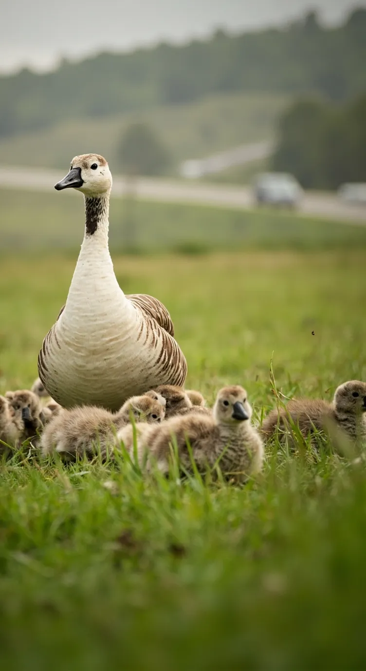 ai character: Momma goose background