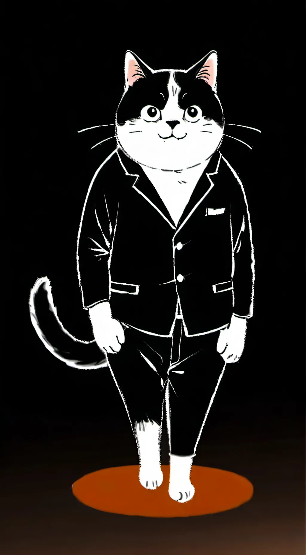 ai character: Rocco the cat  background