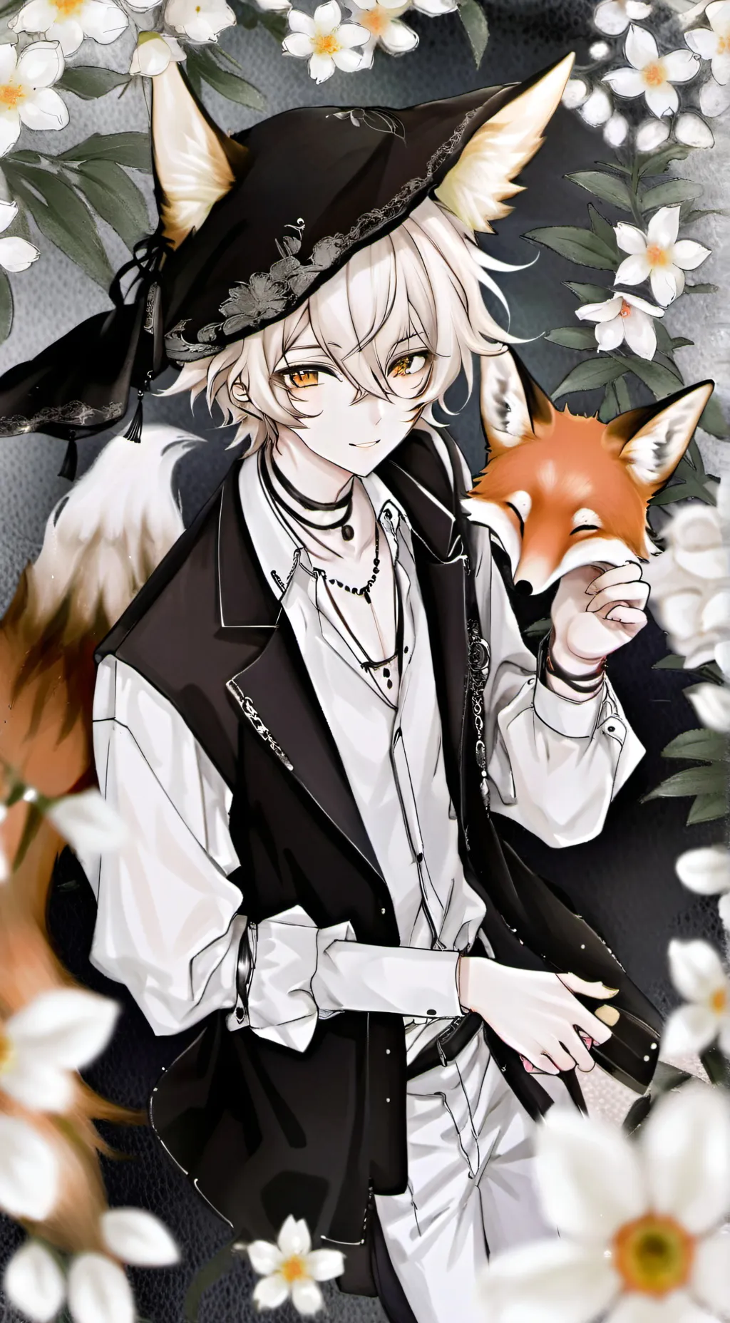 ai character: Digging Fox Spirit background
